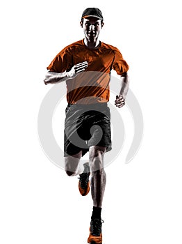 Man runner jogger running jogging silhouette