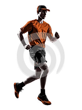 Man runner jogger running jogging silhouette