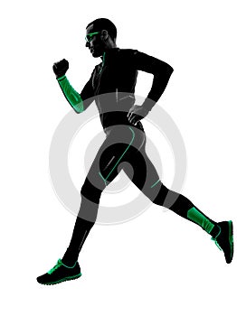 Man runner running jogging jogger silhouette