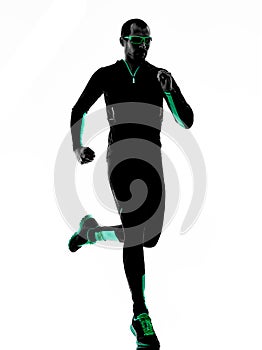 Man runner running jogging jogger silhouette