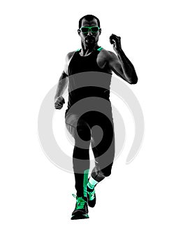 Man runner running jogging jogger silhouette