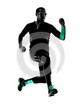 Man runner running jogging jogger silhouette