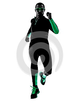 Man runner running jogging jogger silhouette