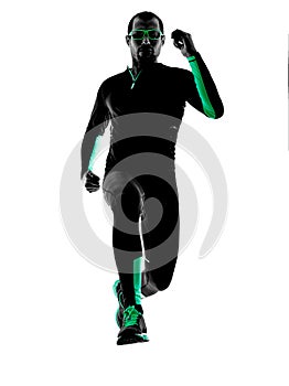 Man runner running jogging jogger silhouette