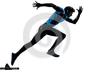 Man runner sprinter silhouette