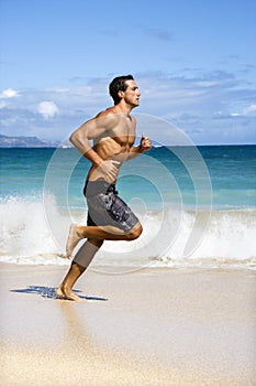 Man running.