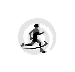 Man running logo
