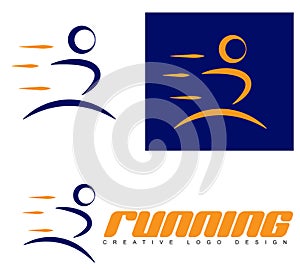 Man running logo