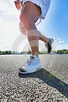 Man running on marathon