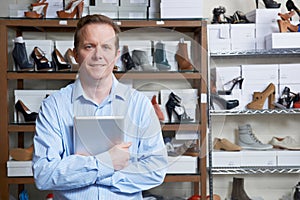 Man Running Online Shoe Business