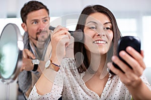 man running out patience waiting for girlfriend