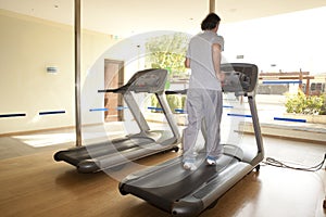 Man Running on treadmill