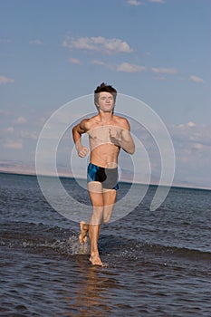 The man running on the water