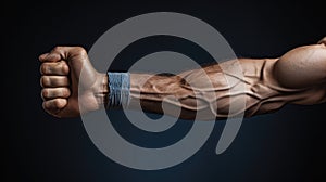 A Man\'s Arm With A Bandage Around It