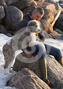 Man`s Best Friend. Bonding with a Puppy