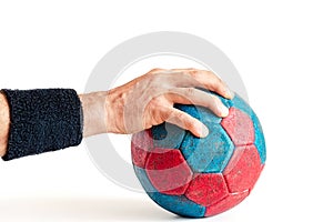 Man`s Hand on Handball