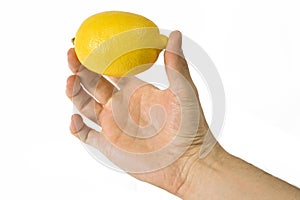 Ruka držení citron 