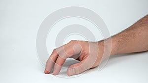 Man`s hand showing no gesture