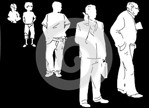 A man's life evolution