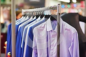 Man's shirts in a shop