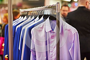 Man's shirts in a shop