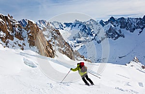 Man's skiing photo