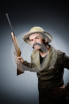 Man in safari hat