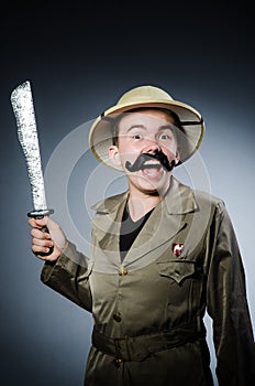 Man in safari hat