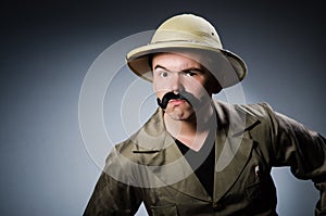 Man in safari hat