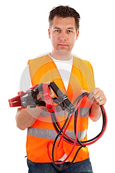 Man in safety vest