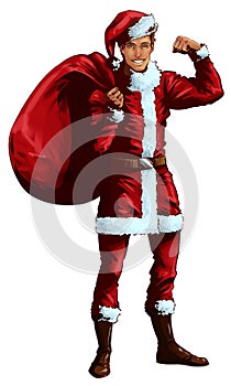 Man in Santa Claus suit