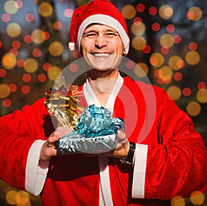 Man in santa claus suit