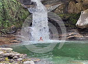 man at Santa Petronilla Waterfall