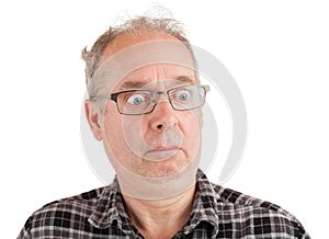 Man Scared about Something