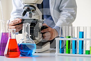 Scientist working in pharmaceutical laboratory