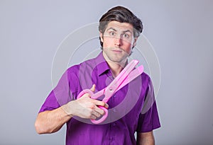 Man with scissors