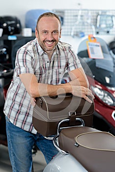 man in scooter store