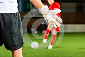 Man scoring a goal