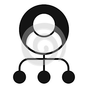 Man segment market icon simple vector. Target customer