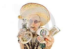 Man selling kitsch tourist items