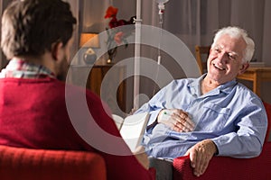 Man with senile dementia photo