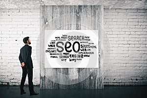 Man with SEO sketch