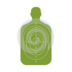 Man-shaped shooting target