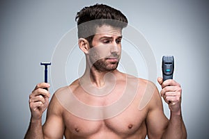 Man shaving