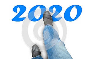 Man in shoes and 2020