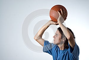 Man Shooting a Basketball - Horizontal