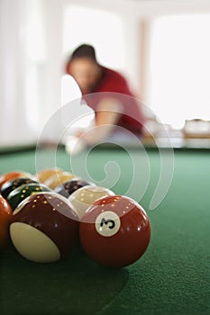 Man Shooting Pool