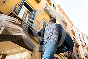 Man with shopping bags
