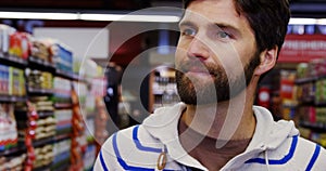 Man shopping in grocery section