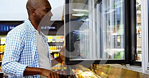 Man shopping in grocery section